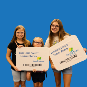 kids with big library cards